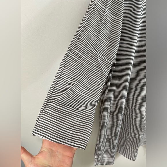 SeeDesign Women's Striped Gray and White Dress Long Sleeve Summer Cotton Size L - Picture 5 of 16